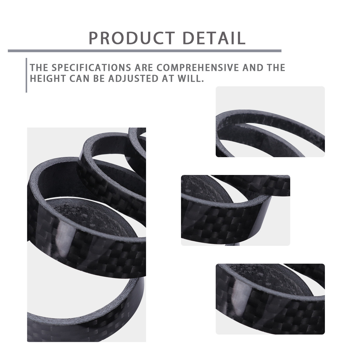 Handlebar Riser Stem - Road Bike Stem Carbon Headset Spacer