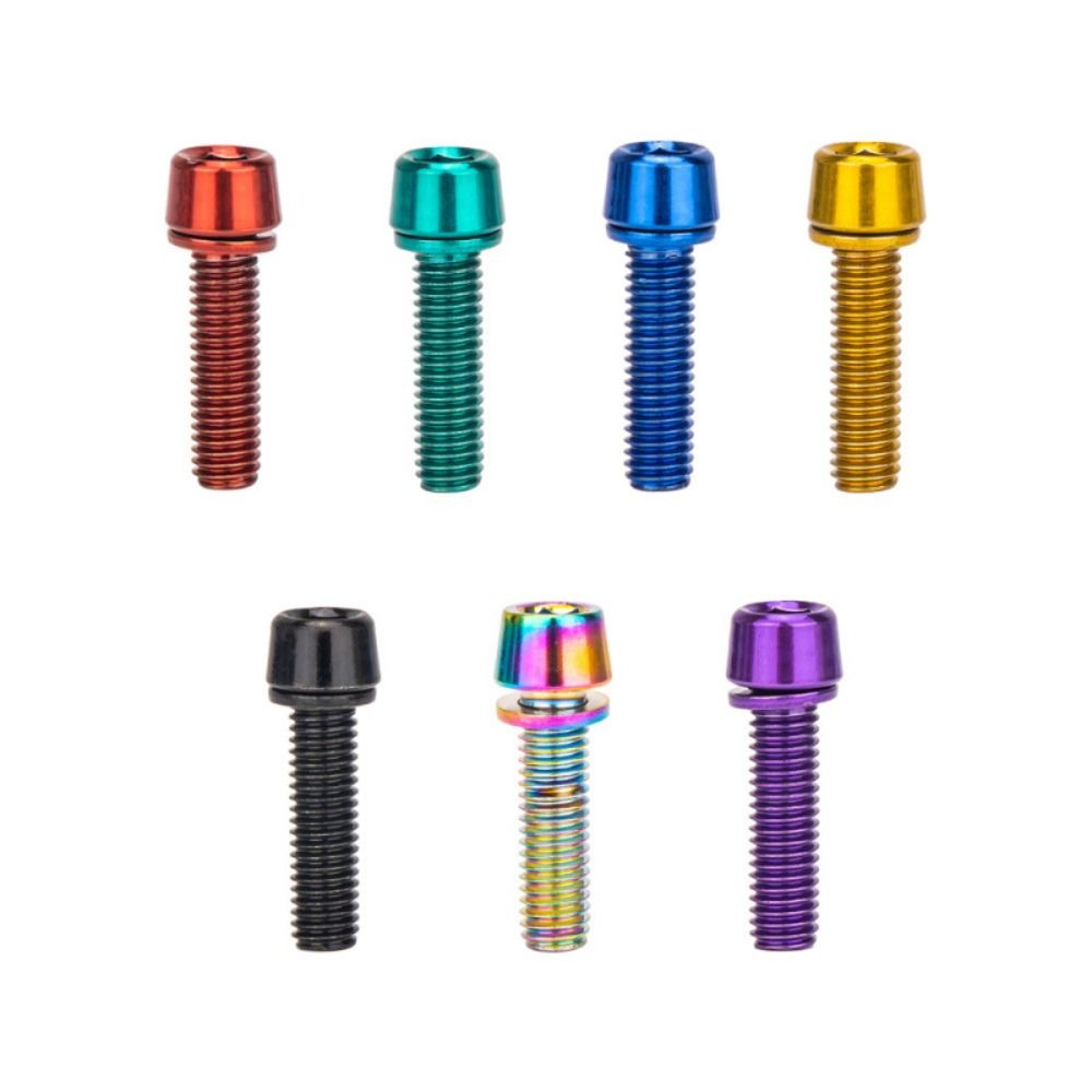 6pcs Titanium-plated Bicycle H - Handlebar Riser Stem recension och pris